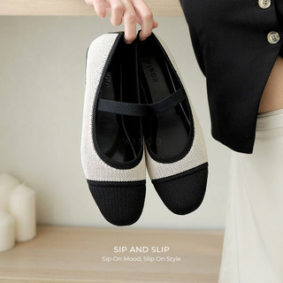WINOD - Riby Sepatu Flatshoes Cewe Rajut Slip On Mary Jane Knit