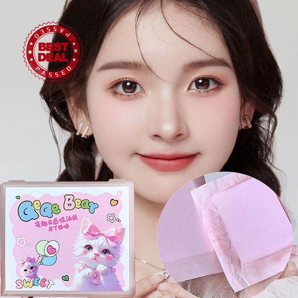 กระดาษเช็ดหน้าดูดซับน้ํามันบางพิเศษ Persistent Essential Carry Refreshing Oil แบบพกพา K9v1