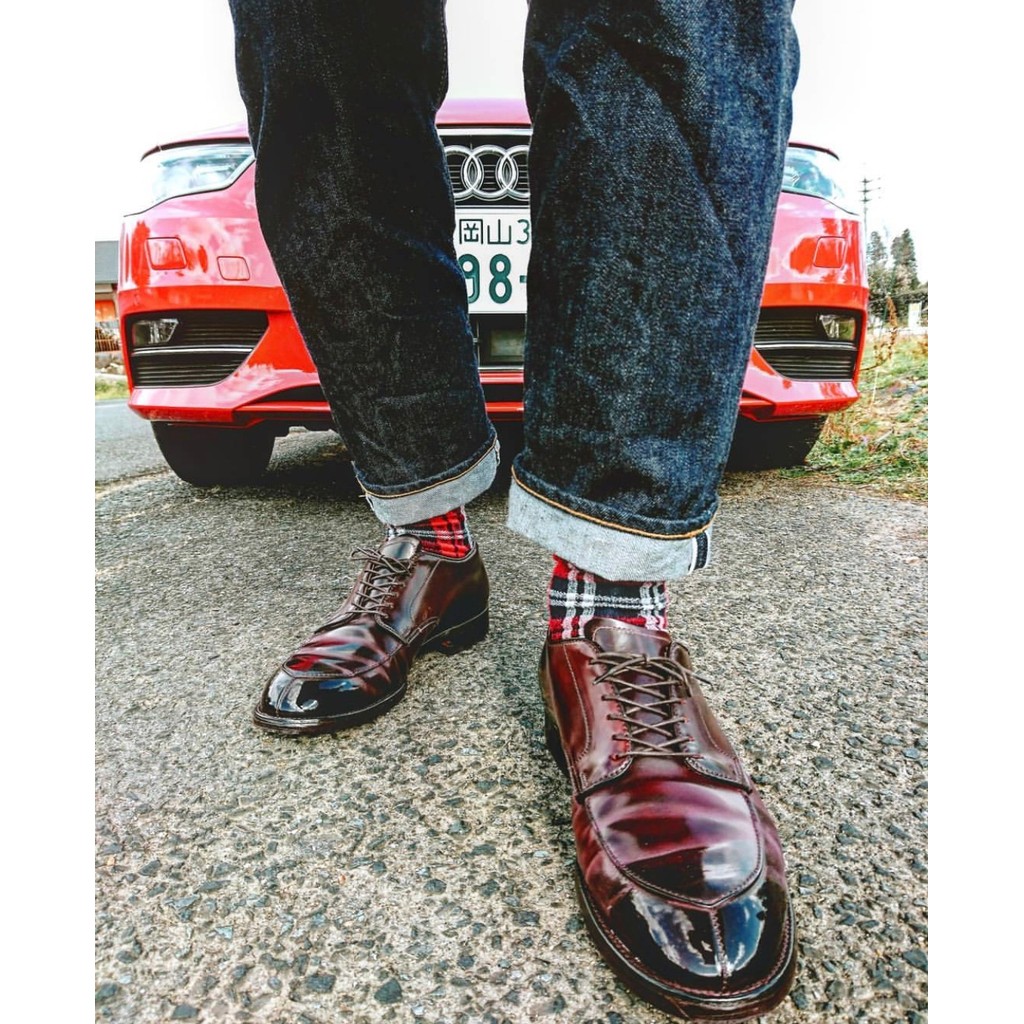 [สต๊อกพร้อมในประเทศ] Alden V-tipM Last 2ND Cover 54321 Japan Limited Hip Leather Low-Top Leather Sho