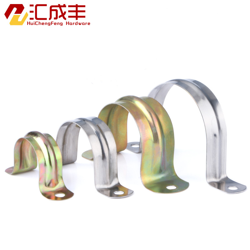 304 สแตนเลส U-Shaped Tube Clamp สังกะสี U-Shaped Tube Clamp Horse Riding Card Wire Cable Tube Fix