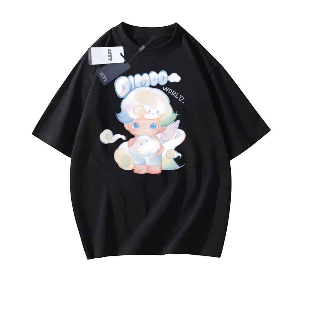 (จัดส่งตลอด 24 ชั่วโมง) FACAI ʕ•͡-•ʔ เสื้อยืดคอกลม Dimoo ลายการ์ตูนน่ารัก เรียบง่าย ระบายอากาศได้ เสื้อยืด OVERSIZE ราคา ถูกที่สุด ดีลบีเคเค แกลเลอรีภาพที่ 2