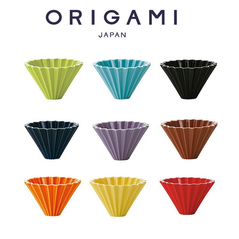 {Ready Stock} Japan Origami Origami Filter Cup Hand-Brewed Coffee Drip Type Ceramic Cake Filter Cup 