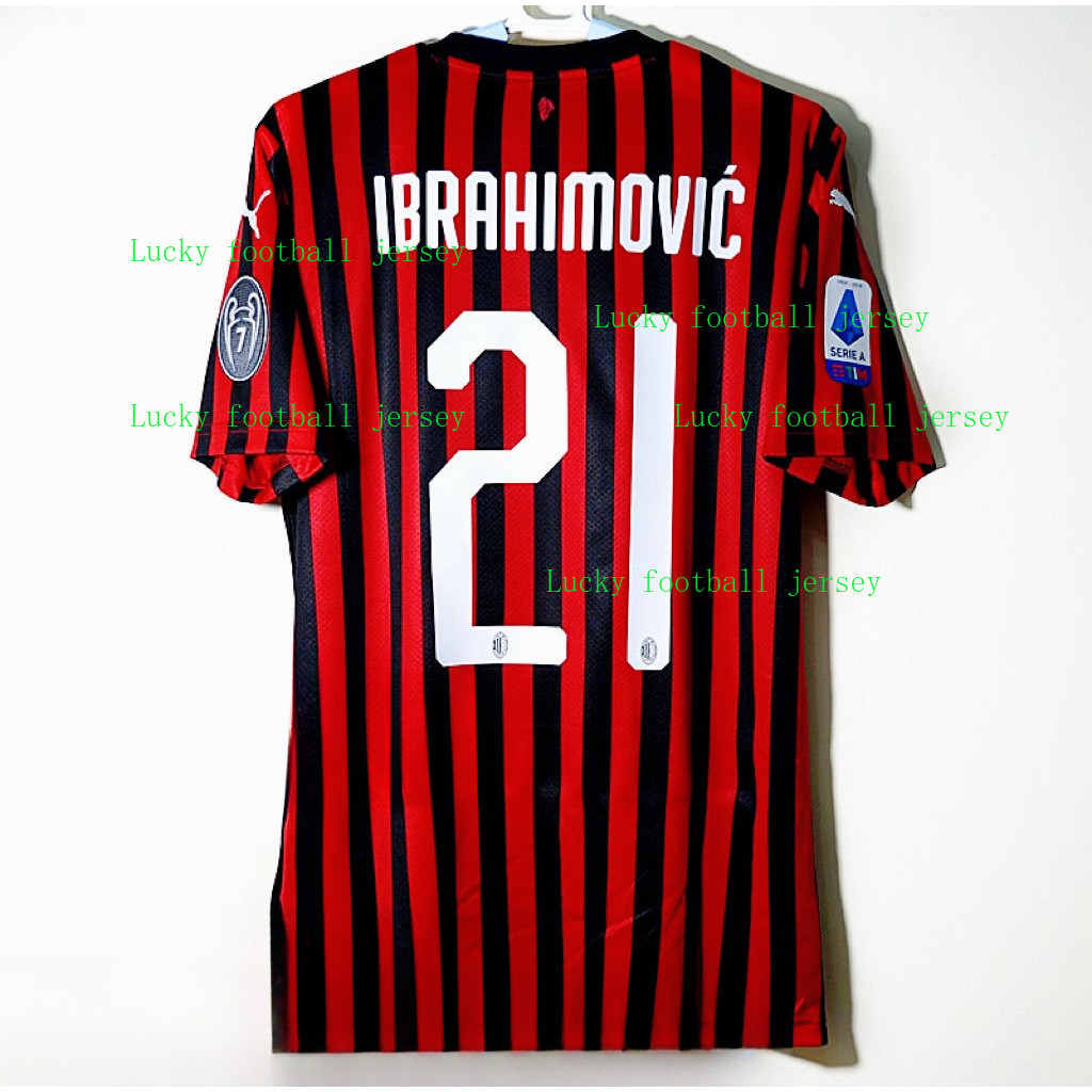 2019/20 AC Milan Home Retro Soccer Jersey Football Vintage เสื้อคุณภาพสูง
