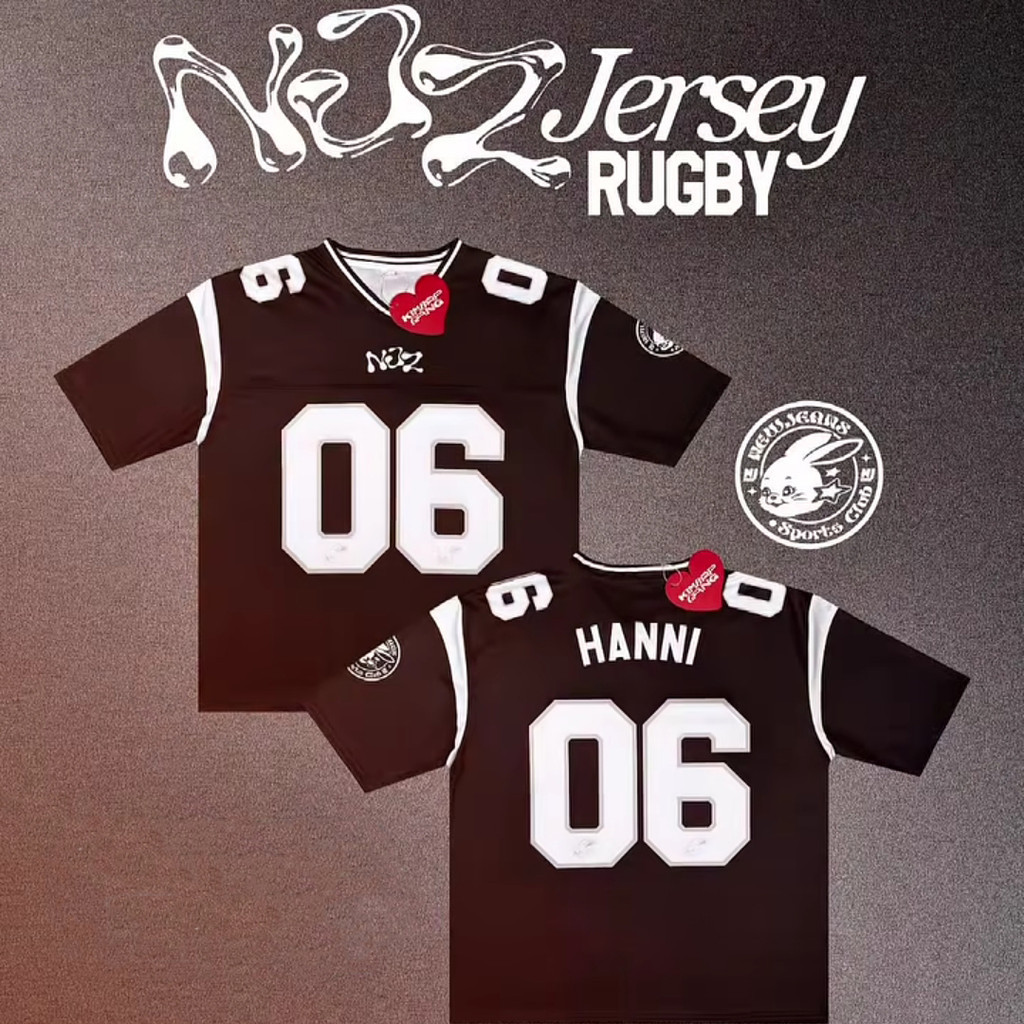 NJZ เสื้อกีฬา NEWJEANS NJZ MINJI HANNI Kpopคอวีแขนสั้น