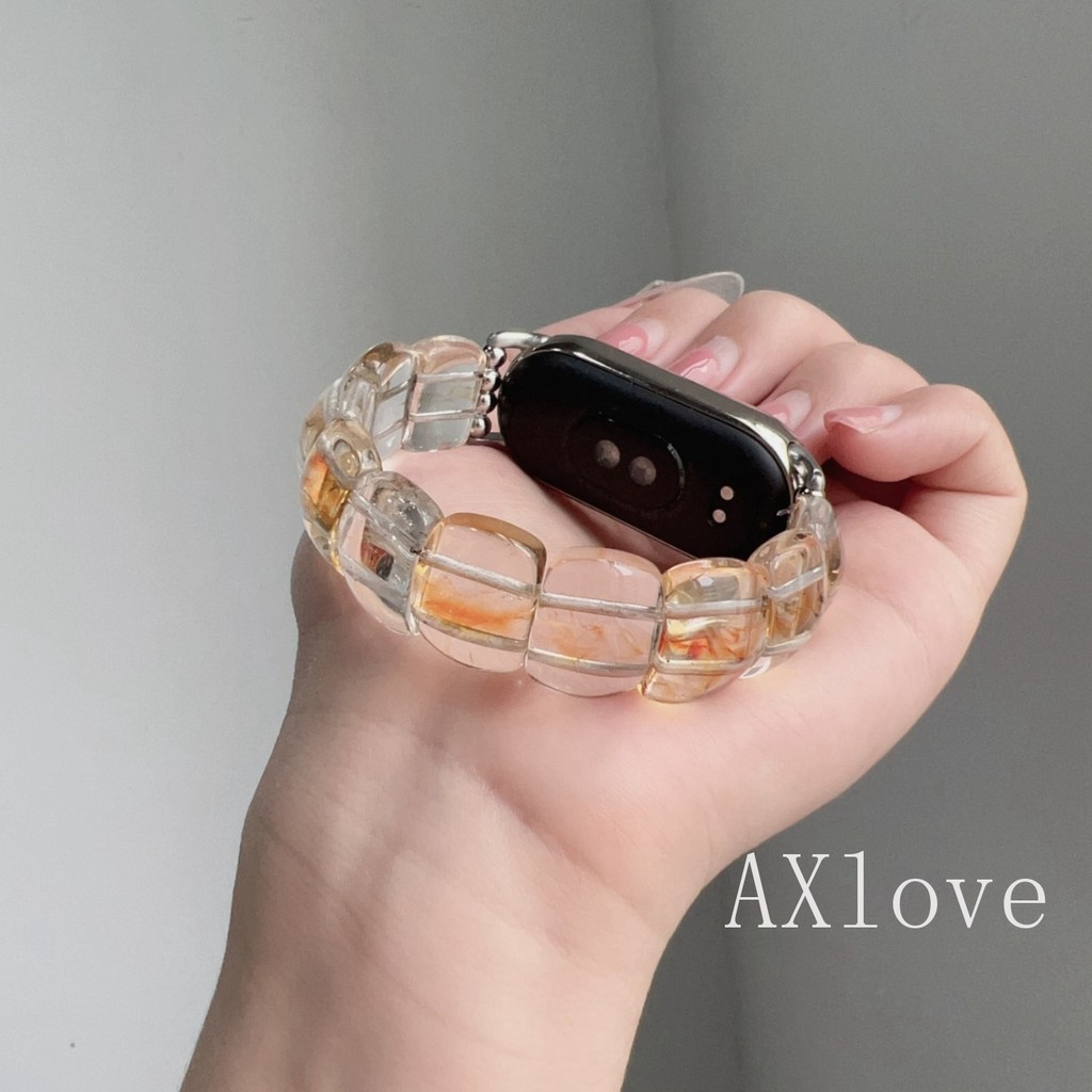 สายเรซิ่นสําหรับ เสี่ยว ไมล์ วงดนตรี 10 9 8 7 6 5 4 3 สร้อยข้อมือยางยืดสายรัดข้อมือสําหรับ ไมล์ วงดนตรี 9 8 สายที่ใช้งานอุปกรณ์เสริ