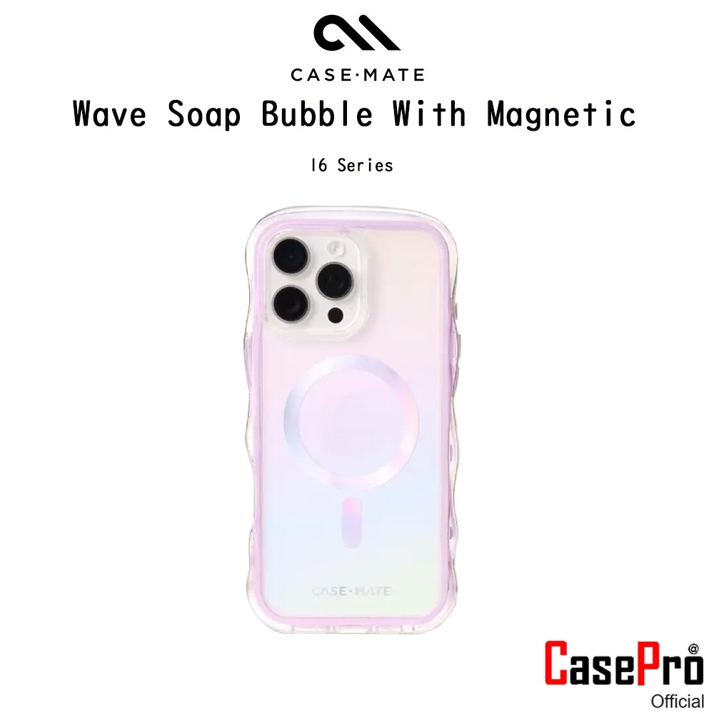 CASE-MATE Wave Soap Bubble With Magnetic เคสกันกระแทกระดับ4.8เมตรเกรดพรีเมี่ยม เคสสำหรับ iPhone16Promax