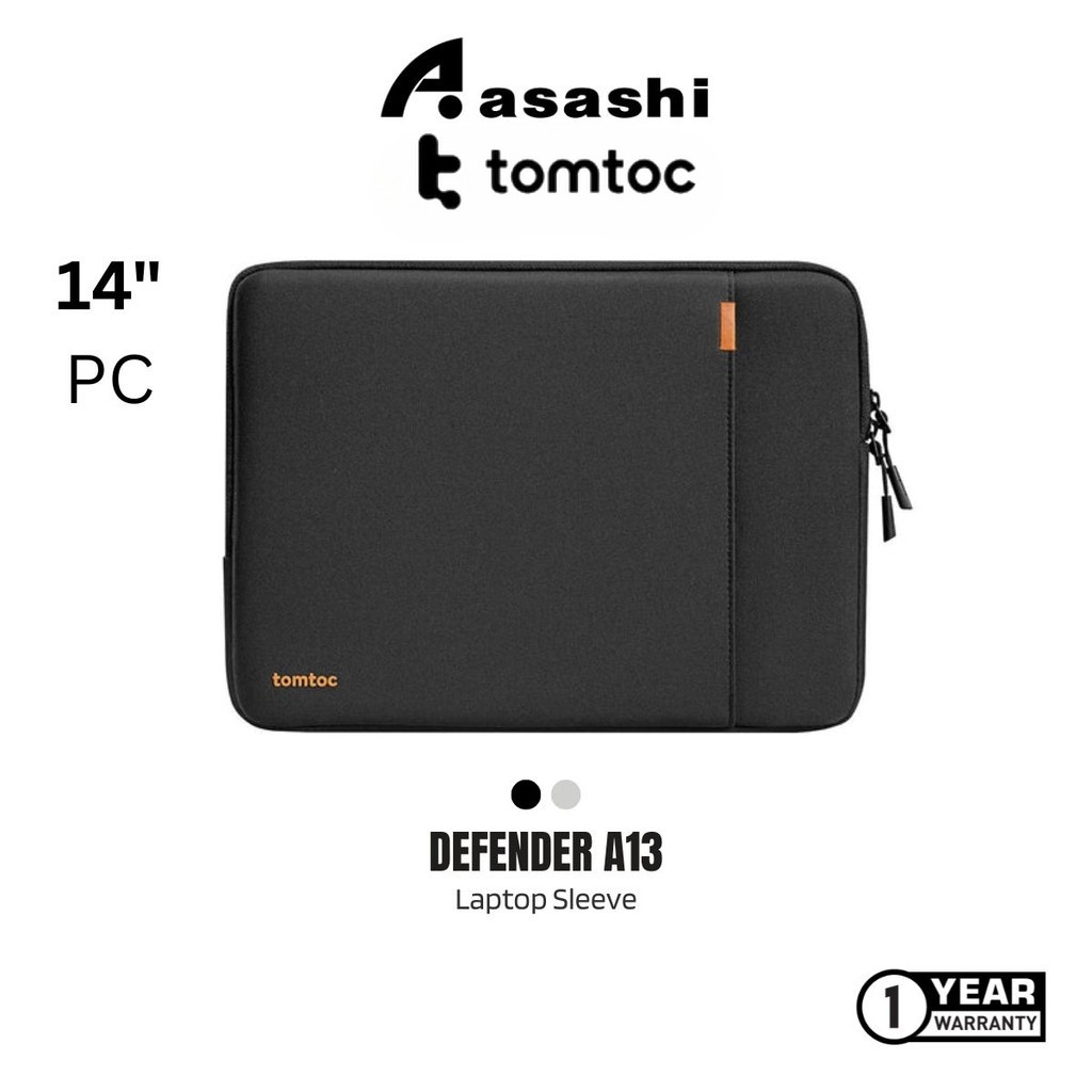 ปลอกแล็ปท็อป Tomtoc Defender A13 14 นิ้ว PC - สีดํา