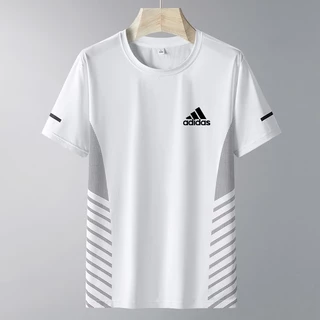 เสื้อยืดคอกลมผู้ชาย ทรงหลวมแห้งเร็ว สไตล์สมาร์ทด้วยการออกแบบทันสมัยสำหรับฤดูร้อน #JXL-3202-AD