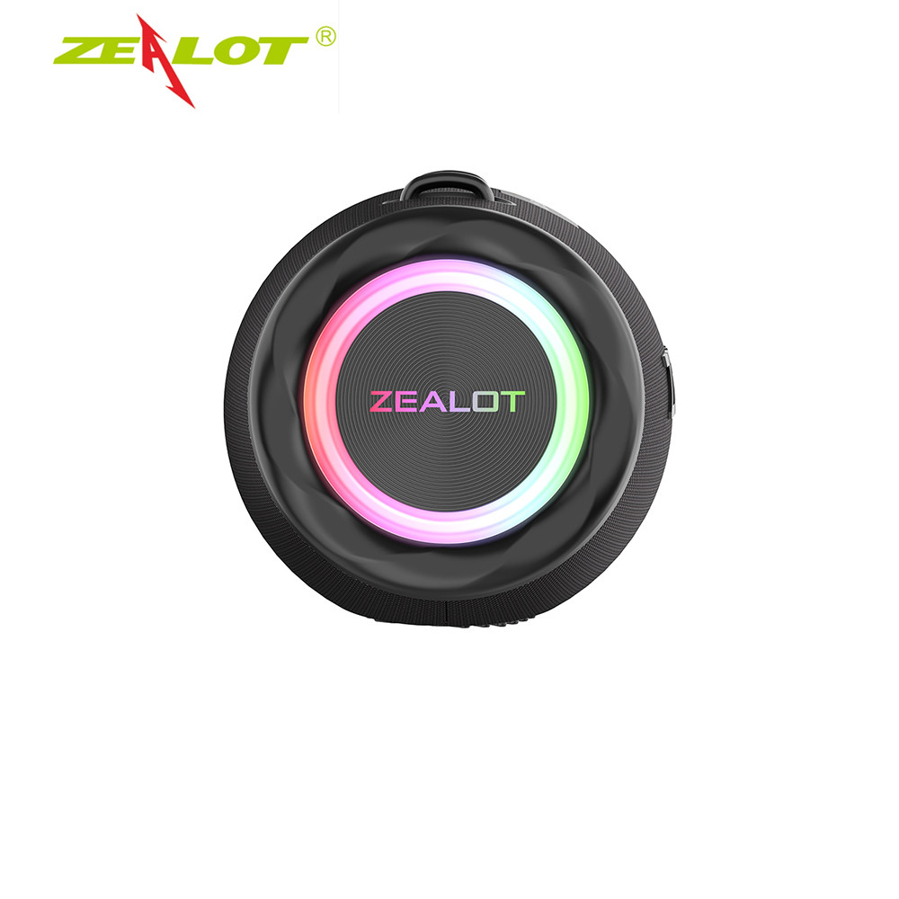 Zealot S87 BT ลำโพงสเตอริโอไร้สายพร้อมกับไฟ LED เสียง 80W ที่เฟื่องฟูกันน้ำพกพาสำหรับกลางแจ้งหาดแคมป