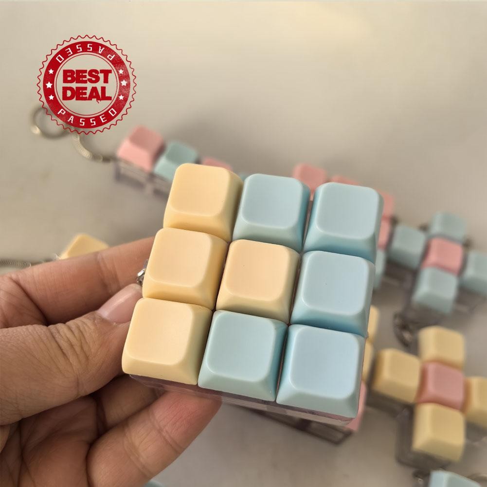 พวงกุญแจคีย์บอร์ดนิ้วมาใหม่ 4 / 9 ปุ่ม Fidget Stress Chain Key Relief T2e4