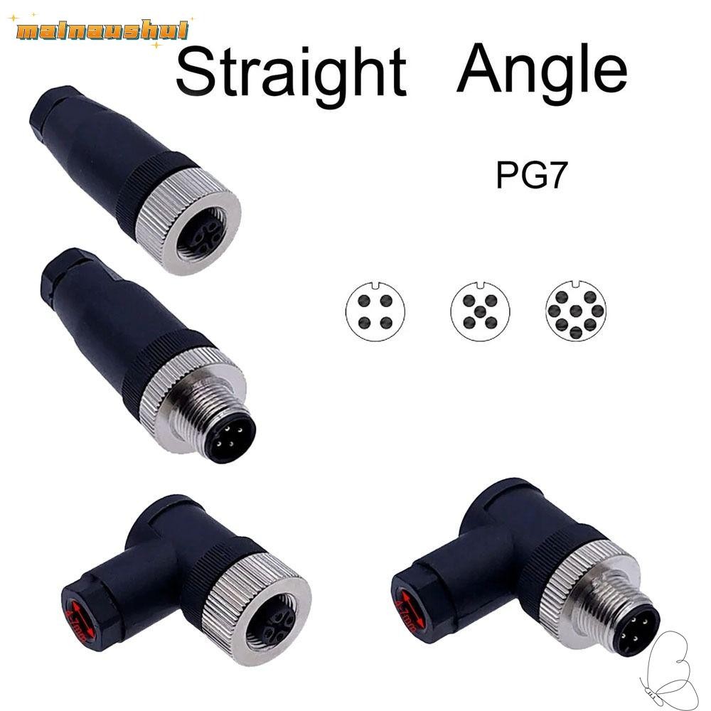 MAINAUSHUI M12 Sensor Connector, Connector Sensor Plug M12 Aviation Plug, 4 5 8 Pin ชายหญิงซ็อกเก็ต 