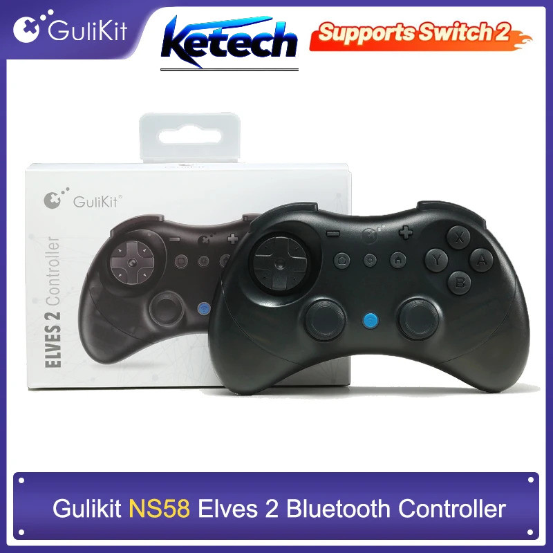 GuliKit NS58 Elves 2 ตัวควบคุมบลูทูธสําหรับ Nintendo Switch / Switch 2,Windows, Android, IOS Support