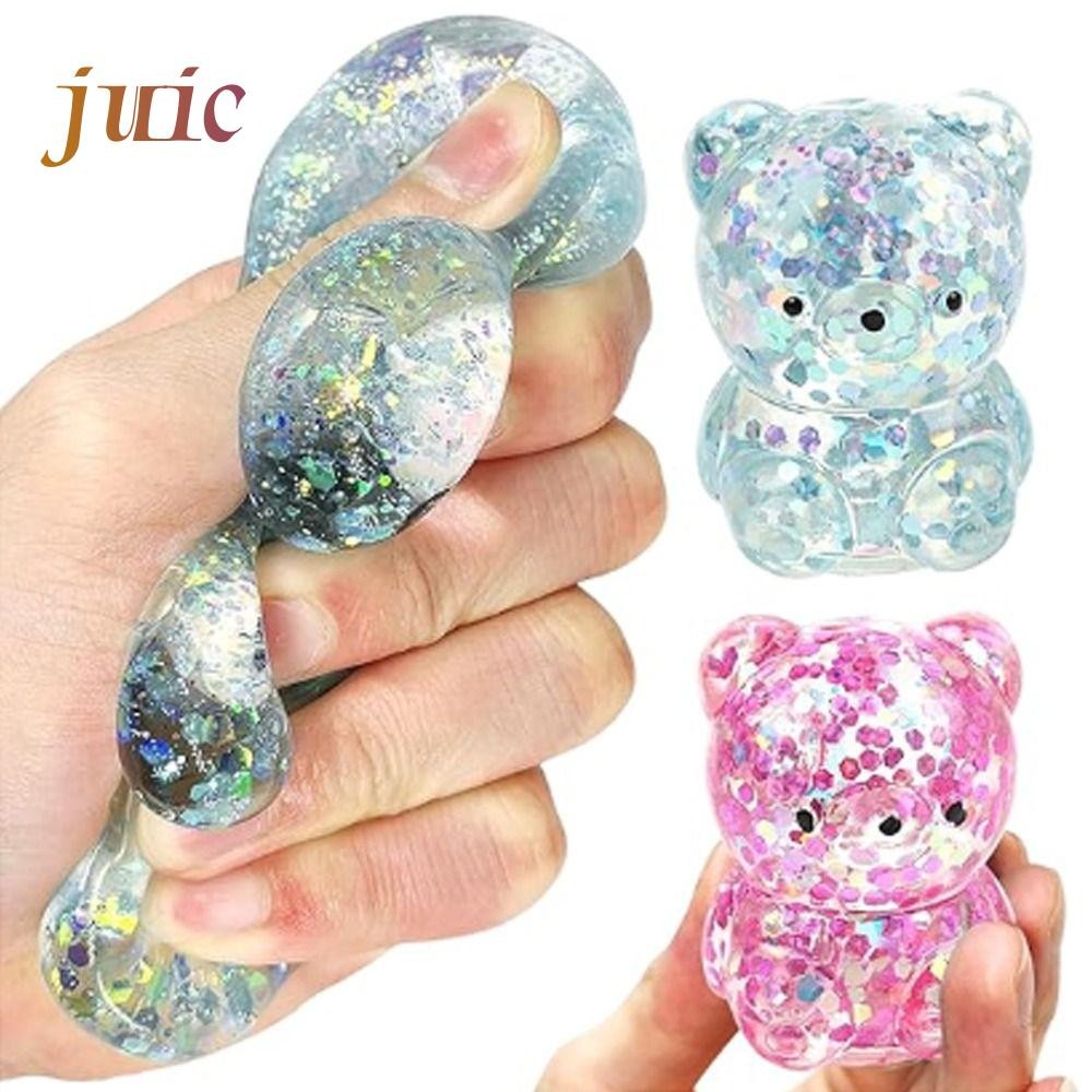 JUIC Bear Squishy Fidget ของเล่น, ตลกนุ่มน้ําตาลความเครียด Ball Sensory ของเล่น, Hot Gummy Bear น่าร