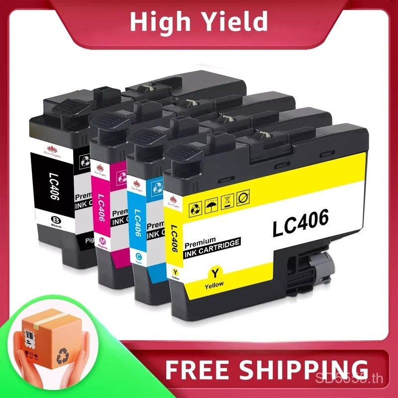 4pk LC406 ตลับหมึกสําหรับ Brother MFC-J4335DW MFC-J4535DW MFC-J4345DW 406