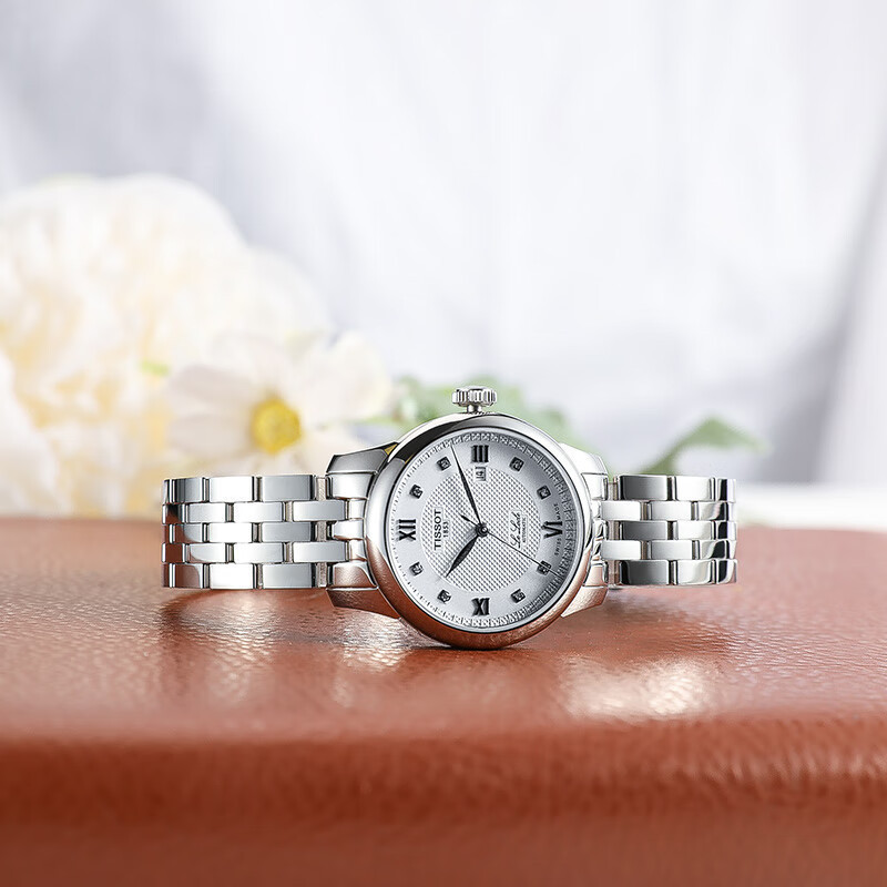Tissot Tissot Tissot Leroke 1853 Series ธุรกิจหรูหราเพชร-studded สายเหล็กนาฬิกาหญิงนาฬิกาสวิส