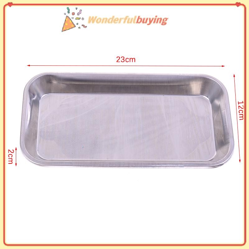 {WonderfulBuying} ถาดสเตนเลส ขนาด 22X12X2 ซม. สําหรับผ่าตัด ผ่าตัด