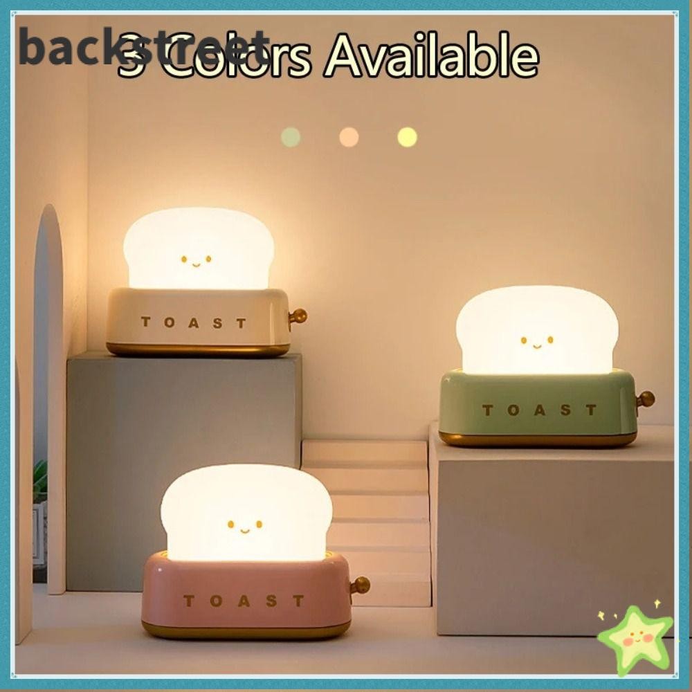 BACKSTAGEREETDV เครื่องปิ้งขนมปังNightlight ชาร์จUSB ปรับแสงWarm Light น่ารักและสร้างสรรค์