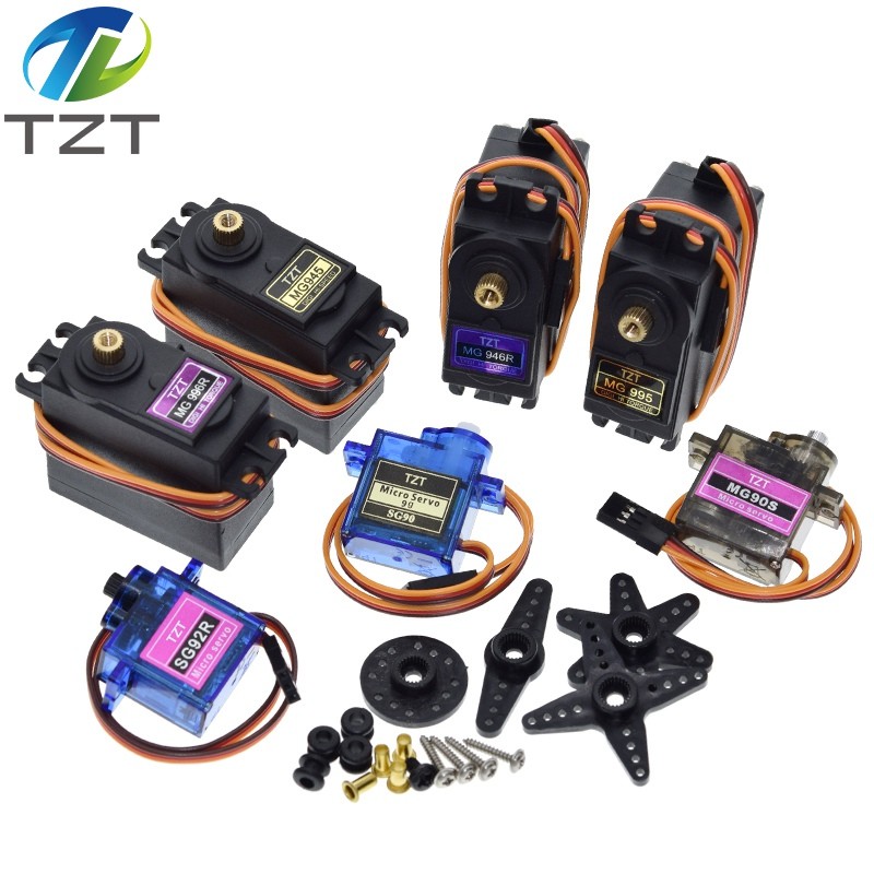 SG90 SG92R MG90S MG995 MG996 Servo เกียร์โลหะสําหรับรุ่นเฮลิคอปเตอร์เรือสําหรับ Arduino UNO DIY Mech
