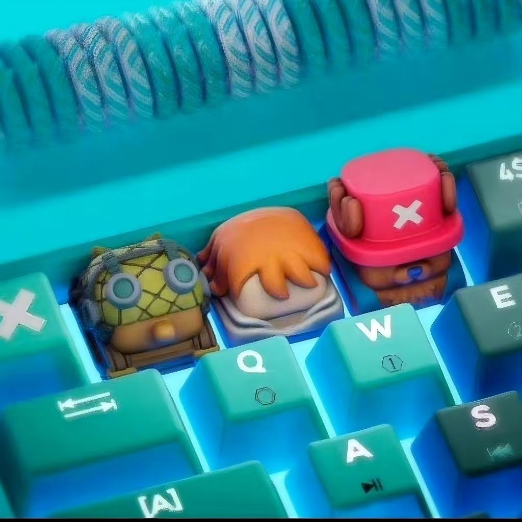 สี One Piece Keycap Nami Chopper Ursop Keycap คีย์บอร์ดแบบกลไก Creative ปุ่มกดสามมิติ 9.15