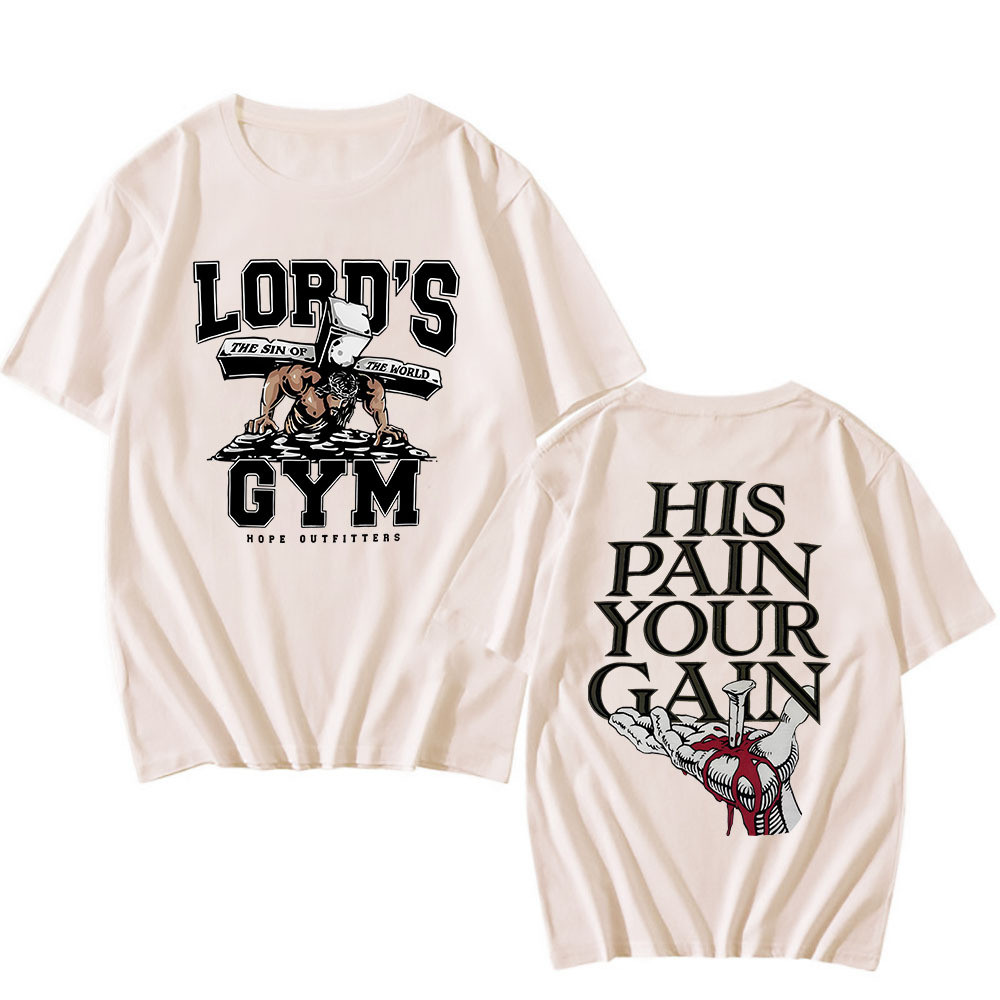 COD His Pain Your Gain Printing Tee-shirt Lords Gym Strong Men G 6NT8