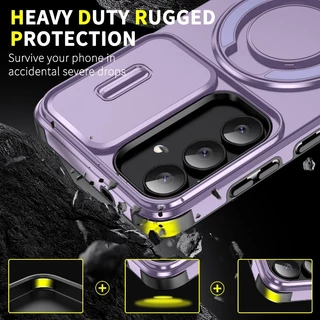 SAMSUNG สําหรับSamsung Galaxy S26 Ultra S25FE S25 FE 2025 S24 S24FE S23 S23Ultra S26Ultraเคสโทรศัพท์เกราะผู้ถือแหวนแม่เหล็กปลอกSamsungS25FE Plusเลนส์กันกระแทกปกหลัง