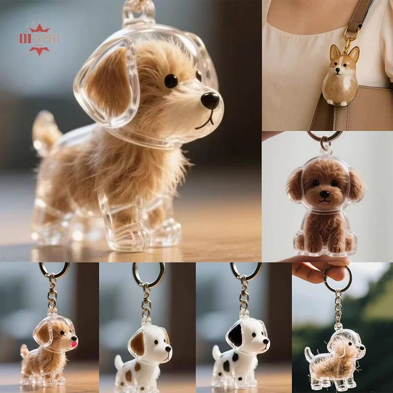 [Yulong] กล่องเก็บขนสัตว์โปร่งใสสําหรับลูกสุนัขน่ารักสัตว์ลูกบอลเก็บจี้ตกแต่งฝุ่นของขวัญกล่อง KKY