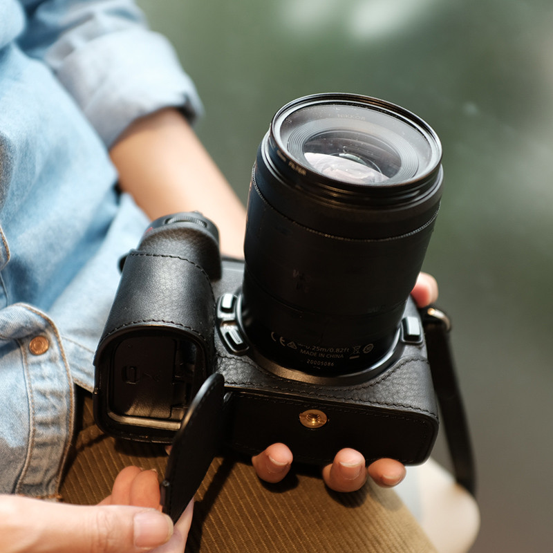 JX Original Nikon Z6 Z7 เคสป้องกัน Z5 อุปกรณ์เสริม Z6Z7ii กระเป๋ากล้องรุ่นที่สองฐานซองหนังมือจับหนัง