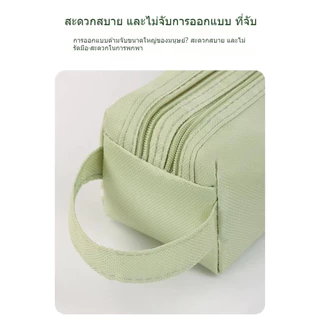 กล่องดินสอผ้า อ็อกซ์ฟอร์ด สองชั้น -กระเป๋าเครื่องเขียนโรงเรียนที่เรียบง่ายและกว้างขวางสําหรับนักเรียนชั้นประถมศึกษา -กระเป๋าถือซิปแบบพกพาสําหรับเก็บเคร