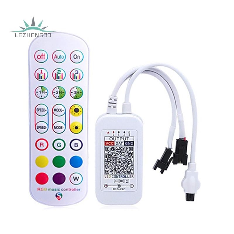 WS2812B Controller สําหรับแอดเดรส LED Strip Light 5050 RGB LED เทป 24Key Remote Music Smart Controll