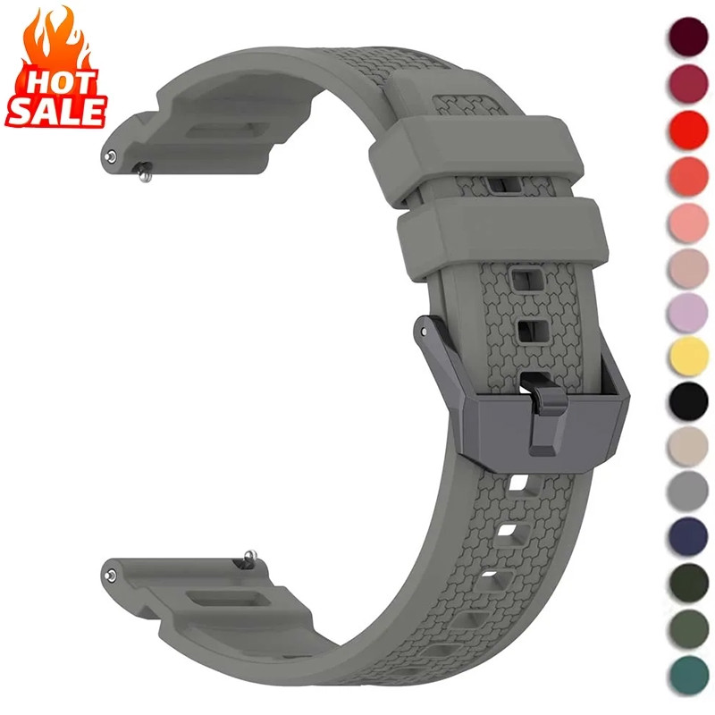 Universal 24 มม.กีฬาซิลิโคนสําหรับ COROS NOMAD/TicWatch Pro 5 Enduro/iTOUCH AIR3/Garmin Venu X1 สายค