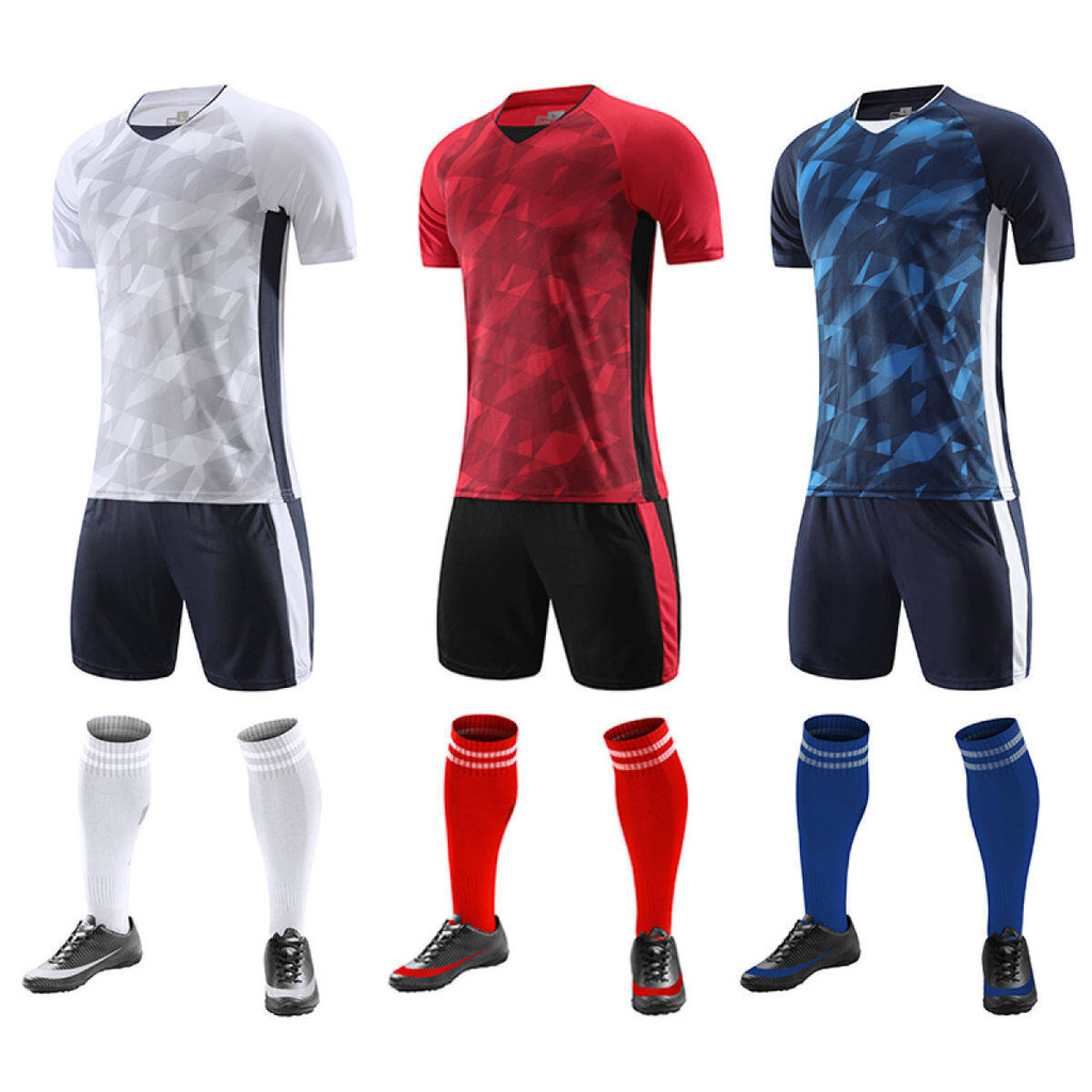 mvp sport ชุดกีฬาผู้ชาย เสื้อฟุตบอล เสื้อแขนสั้น + กางเกงขาสั้น ชุดกีฬา ชุดกีฬาสองชิ้น