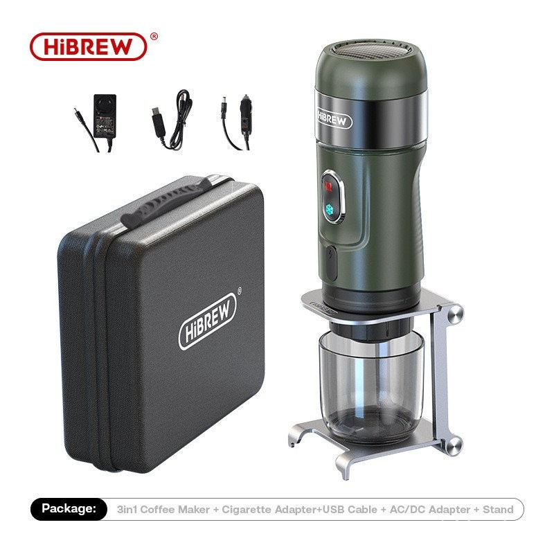 HiBREW HiBREW เครื่องชงกาแฟแบบพกพา Espresso ขนาดเล็กมินิไร้สายรถกลางแจ้ง Camping ในครัวเรือน OC8B