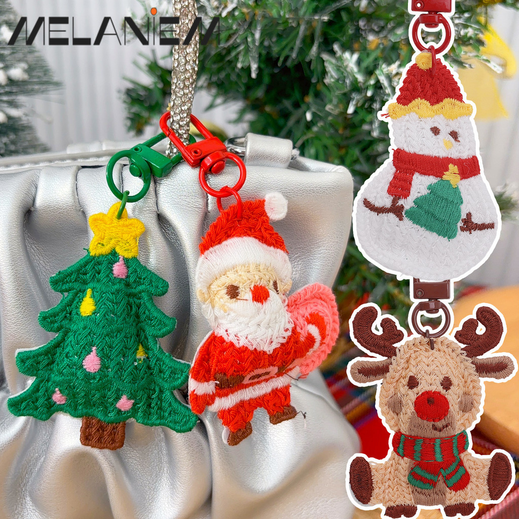 [INFASHION]พวงกุญแจสานคริสต์มาส, จี้พวงกุญแจ Santa Snowman Reindeer, จี้ห้อยกระเป๋า, ของขวัญของเล่นตุ๊กตาคริสต์มาส