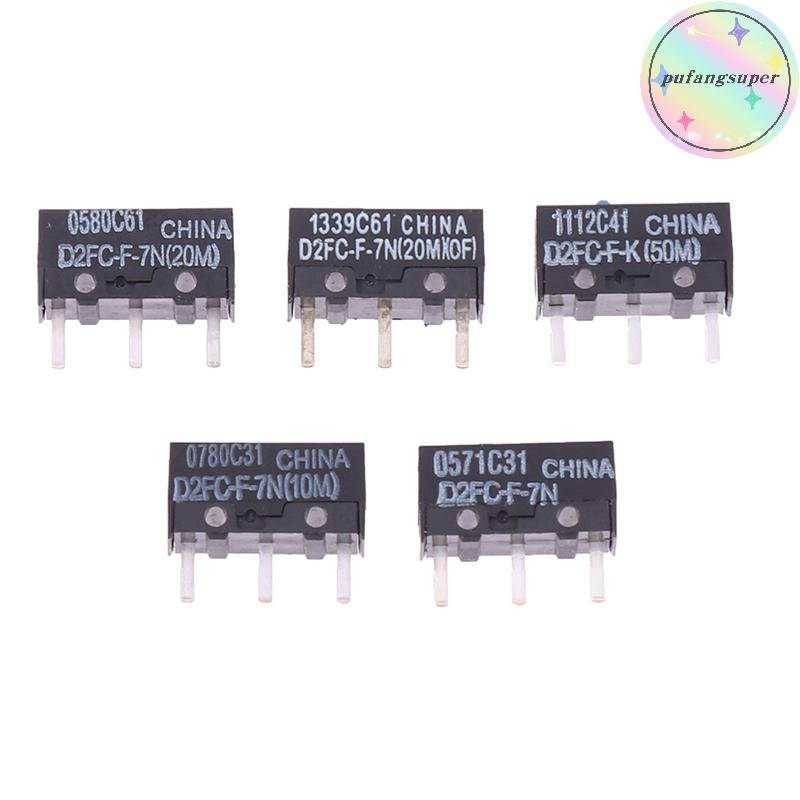 Pufangsuper 2 ชิ้นเมาส์ไมโครสวิตช์ D2FC-F-7N 10M 20M ของ D2FC-F-K(50M) -RZ D2F D2F-01 D2F-01F-L D2F-