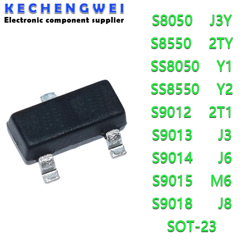 5PCS S8050 S8550 SS8050 SS8550 S9012 S9013 S9014 S9015 S9018 J3Y STY Y1 Y2 2T1 J3 J6 M6 J8 SMD ทรานซ