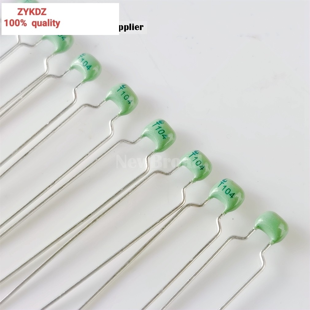 50PCS ไฟฉายเสาหินเซรามิค Capacitor CT4 103/104/105 ชาร์จโดยตรง 5.08 มม.สีเขียว T104 63V 0.1UF/1UF/100NF/0.01UF