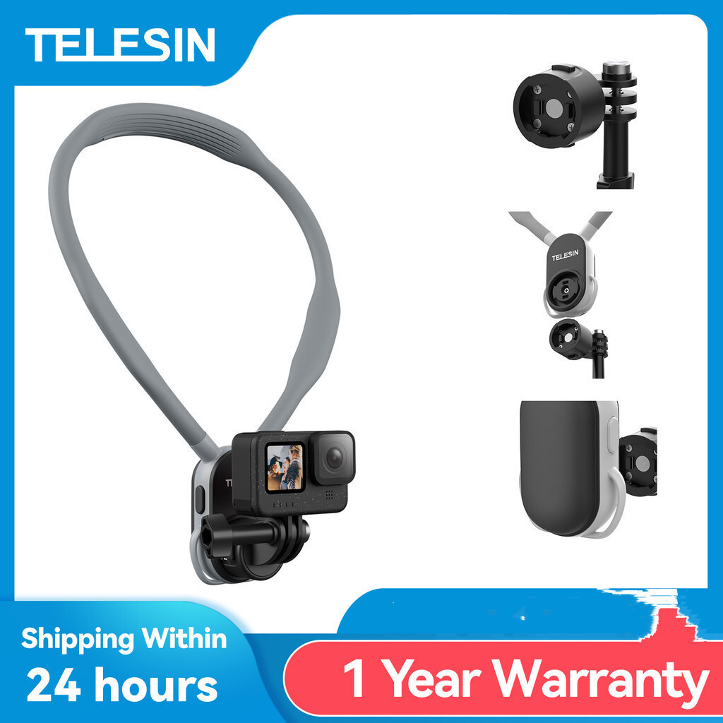 TELESIN Quick Release ซิลิโคนคอ Mount Magnetic Hold สําหรับ GoPro Hero ta360 DJI Osmo Action Action 