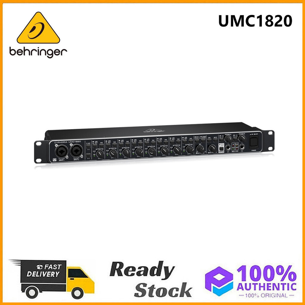 Behringer UMC1820 อินเทอร์เฟซเสียง USB Audiophile 18x20 24Bit/96 kHz USB Audio/DI อินเทอร์เฟซ das c 