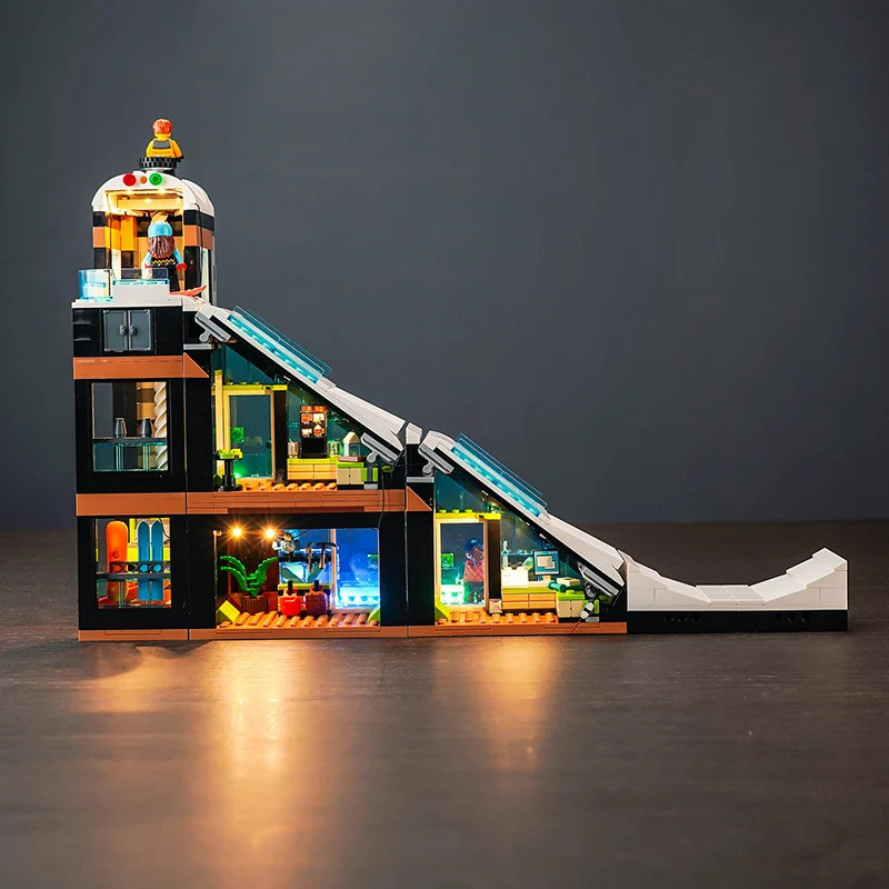 Lazishi ไฟ Led 60366 ชุดเหมาะสําหรับ Ski และ Climbing Center Building Blocks (เฉพาะรวมอุปกรณ์เสริมแส