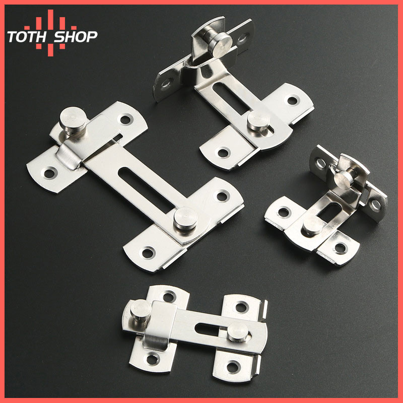 ToTH สลักประตู กลอนล็อคสเตนเลส ล็อคประตูบานเลื่อน สำหรับห้องลองชุด ห้องน้ำ กลอนสับประตู บานเลื่อน หน้าต่าง สเตนเลสแท้