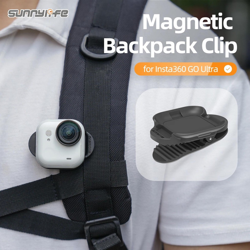 คลิปกระเป๋าเป้สะพายหลังแม่เหล็กสําหรับ Insta360 GO Ultra แนวนอน/แนวตั้งยิงวงเล็บ Mount สําหรับ Insta360 GO Ultra อุปกรณ์เสริมสําหรับกล้อง