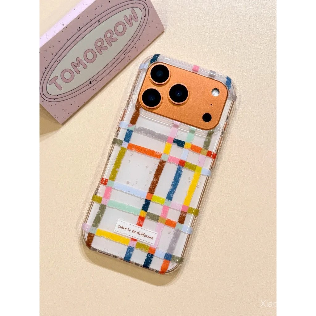 เคสโทรศัพท์เหมาะสําหรับiPhone 7 8 X XS XR XSmax 11 12 13 14 15 16 17 Pro max Plus Airเย็บลายสก๊อตที่