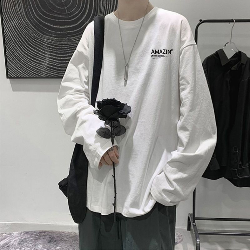 COD 2025 Trendy Ins Style Lazy Versatile Elegant Solona 210g Cuffed Long Sleeve Fashion Harajuku New