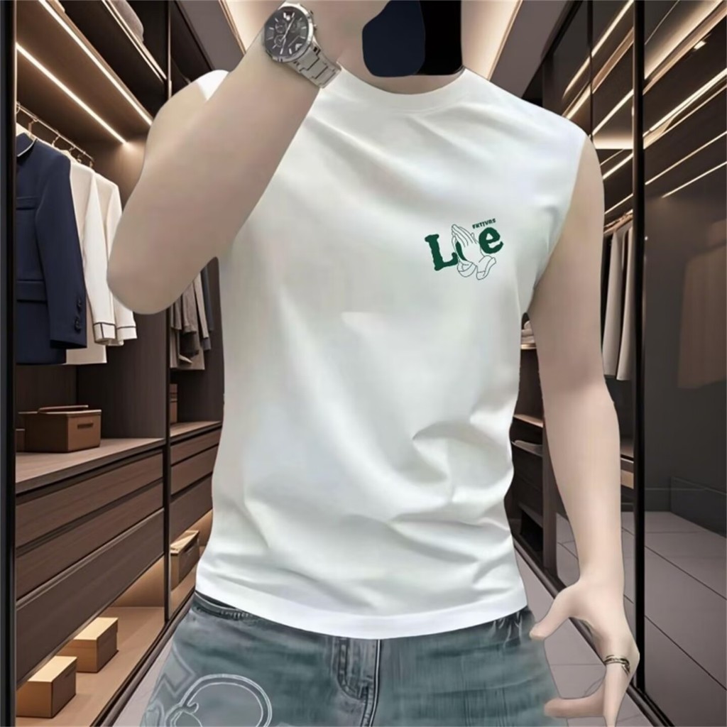 COD 2025 Men's Summer Cotton Vest for Outdoor Basketball Sports Fitness Ice Silk Sleeveless T-Shirt 