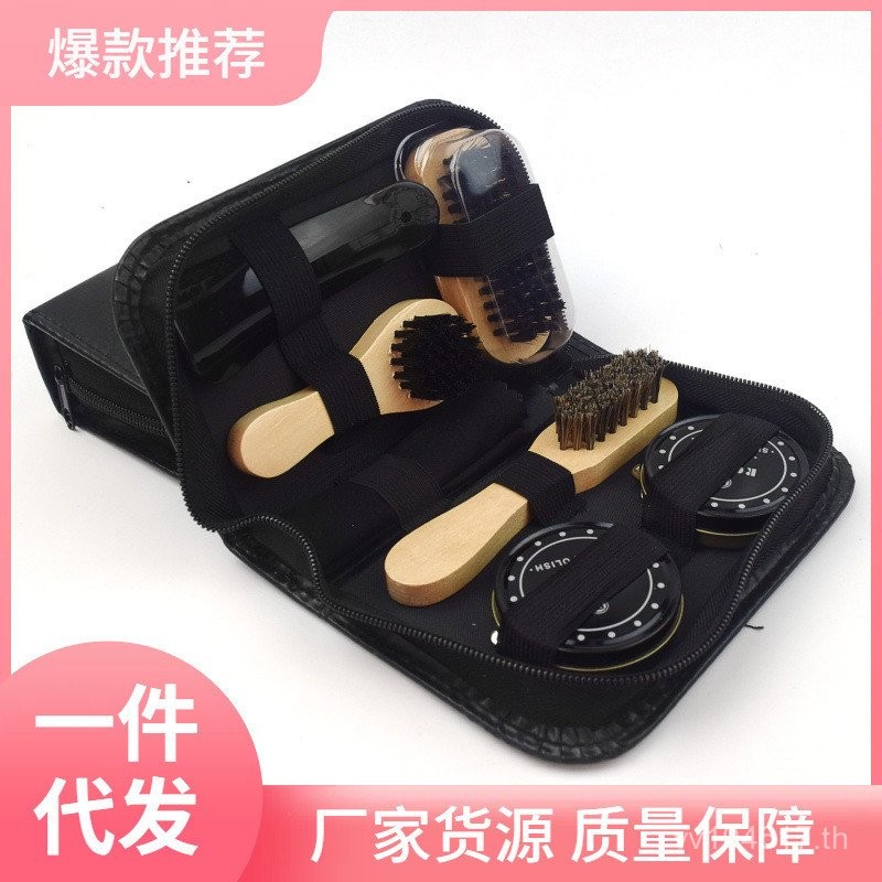 ชุด.ขายส่ง.แคร์◓.Suit Ready Stock Suit Leather Shoes Shoes.Nursing Nursing Shoes Polish Set Parade I