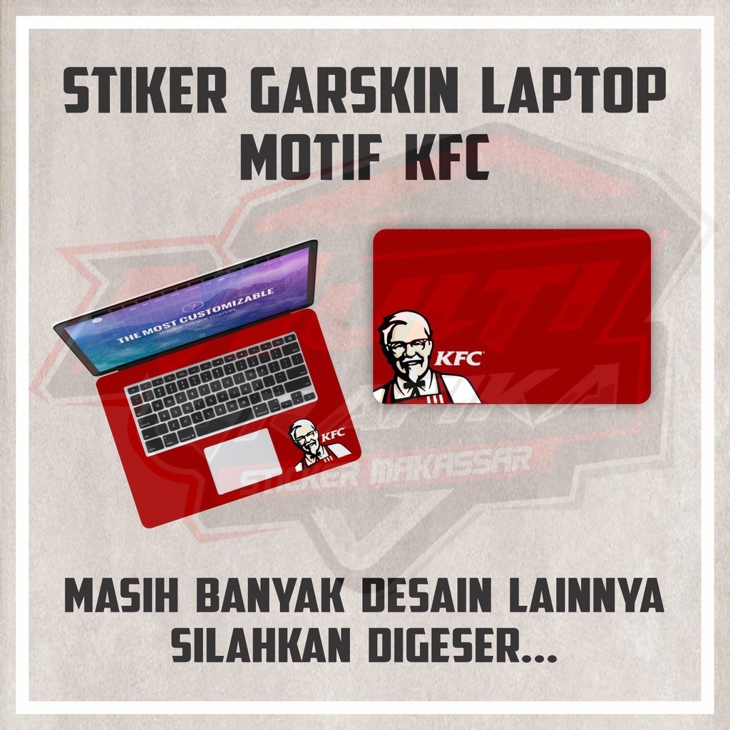 Multi GARSKIN อุปกรณ์แล็ปท็อปแล็ปท็อป NoteBook Fast Food McD KFC Burger King
