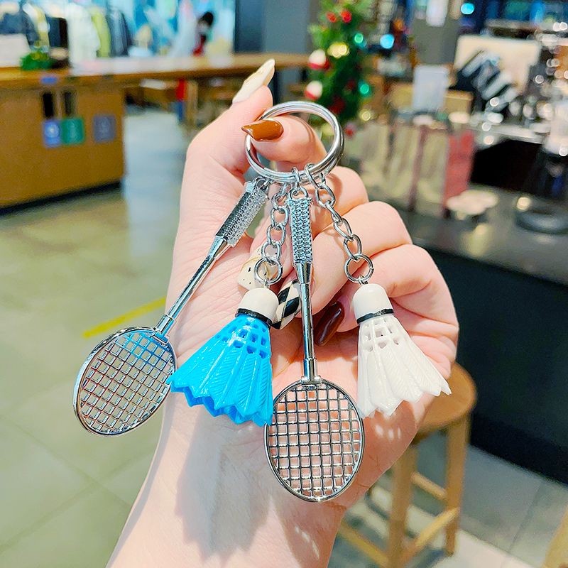 New Product#Badminton Keychain Creative Small Gift Sports Keychain Pendant Accessories Key Rope Comp