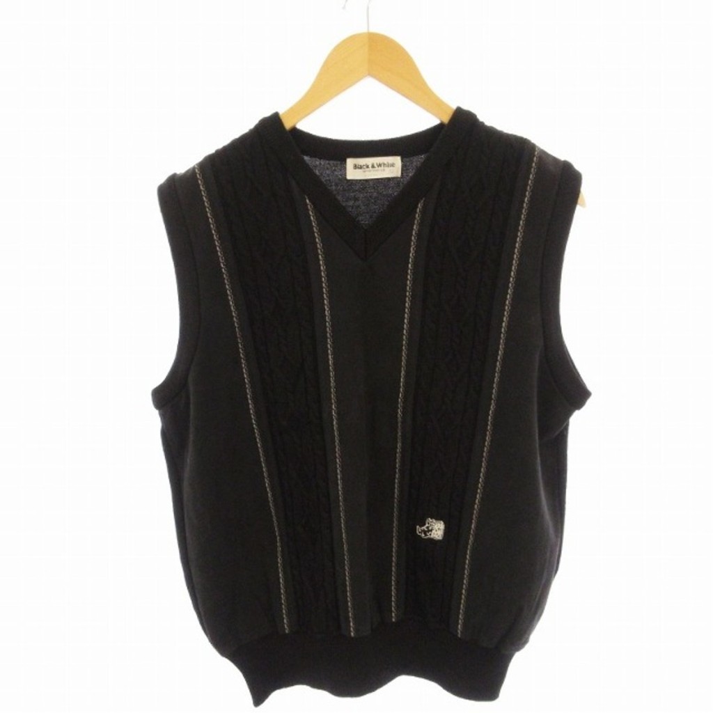 Black & White Vest suede Direct from Japan Secondhand
