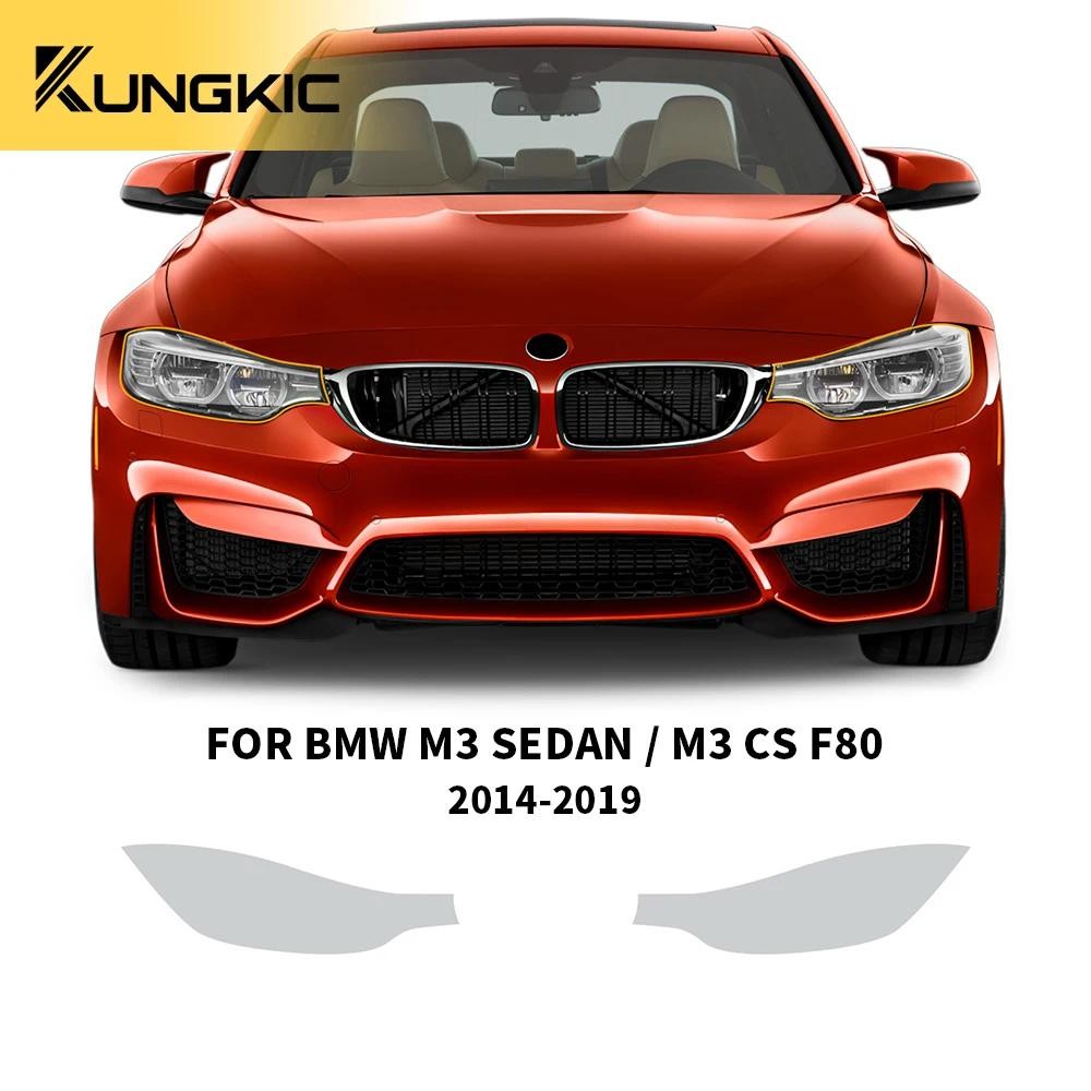 ไฟหน้าฟิล์มด้านหลังสําหรับ BMW M3 ซีดาน CS F80 2014-2019 Pre-Cut สีป้องกันฟิล์มรถ Clear PPF TPU สติก