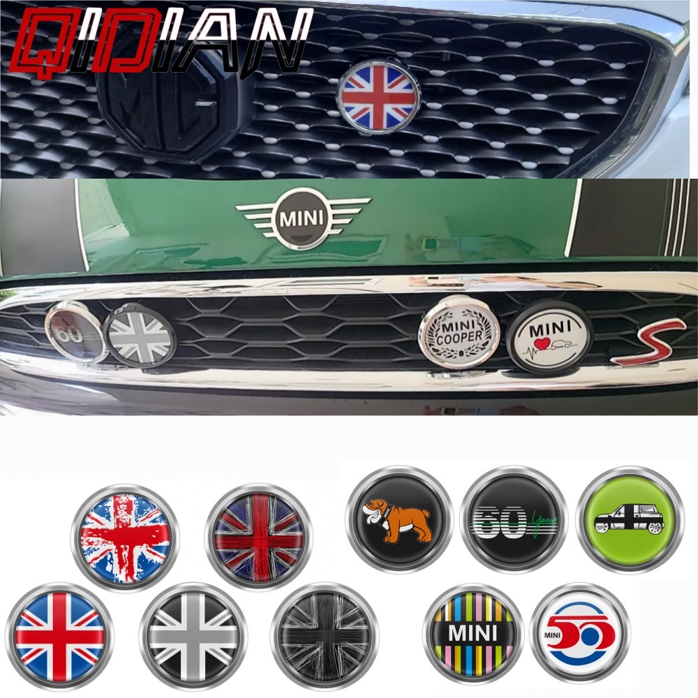 สําหรับ MINI COOPER R55 R56 R57 R60 R61 F55 F56 Universal สําหรับรถกระจังหน้าย่างป้ายสัญลักษณ์ Cooper S JCW ด้านหน้า Grille Grill Badge Emblem